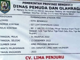 Kegiatan Pekerjaan Pembangunan Stadion Mini Diduga Tidak Sesuai Standar, MPN Ormas MBB Surati Dispora Provinsi Bengkulu