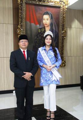 Pesan Gubernur Rohidin Saat Terima Silaturahmi Finalis Putri Indonesia Bengkulu 2022