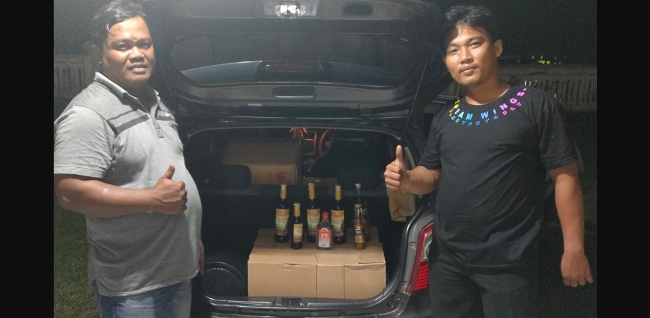 Razia Kendaraan, Polsek Pino Temukan Ratusan Botol Miras